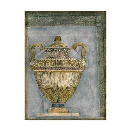 Jennifer Goldberger 'Small Urn And Damask Iii' Canvas Art,18x24